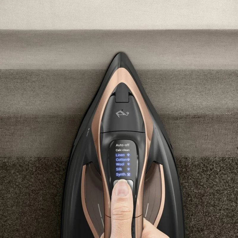 Plancha de vapor y secado tefal ultimate power pro fv9e50, suela durilium airglide autoclean, 3200 w, color negro y cobre.