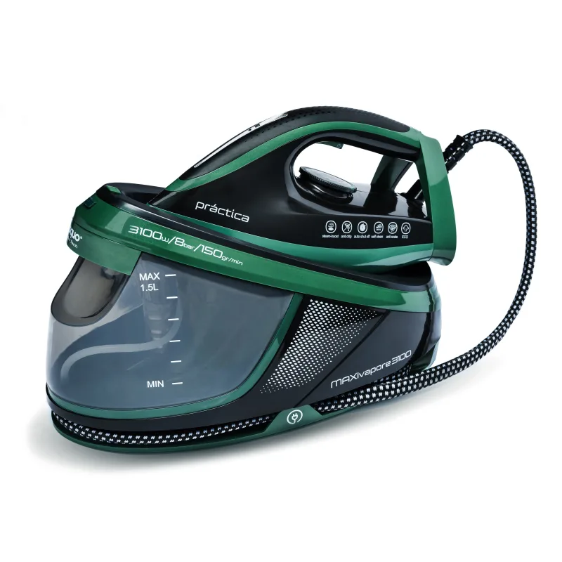 Centro de planchado 3100w maxi vapore-8 bares potencia - plancha profesional y potente de vapor