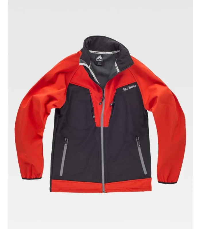 Softshell combinado. cuello alto con cinta personalizada cubrecosturas en el interior rn2010004