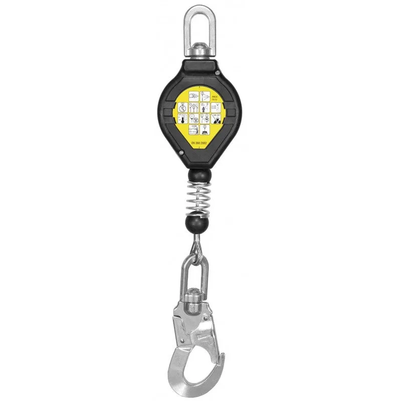 Bloque anti caídas retráctil de cable de 3 m safetop