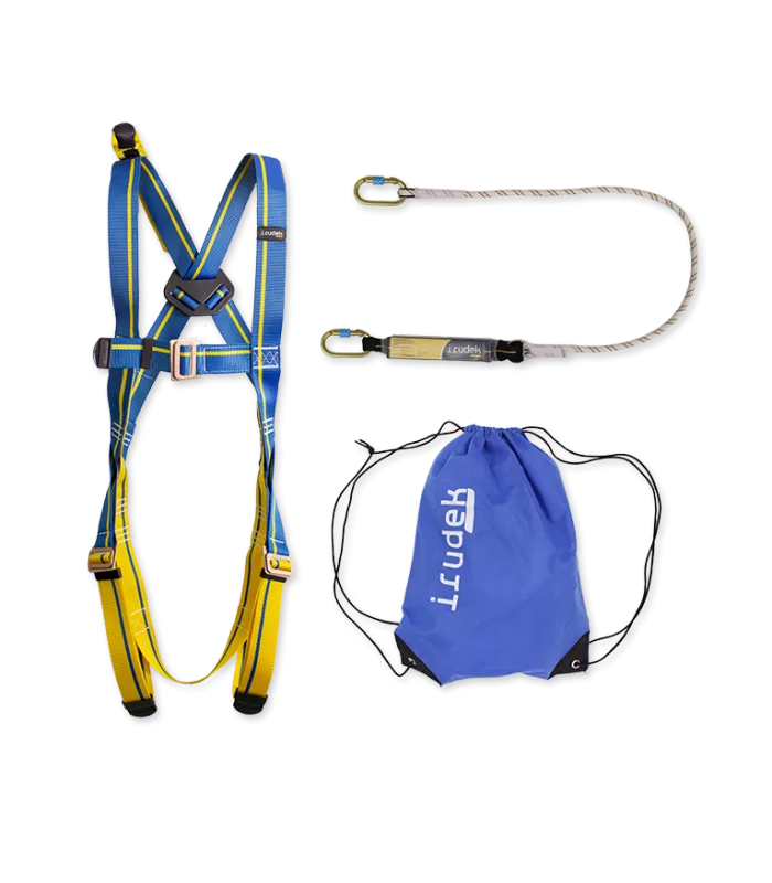 Sistema de retención anticaídas con mosquetones irudek aralar