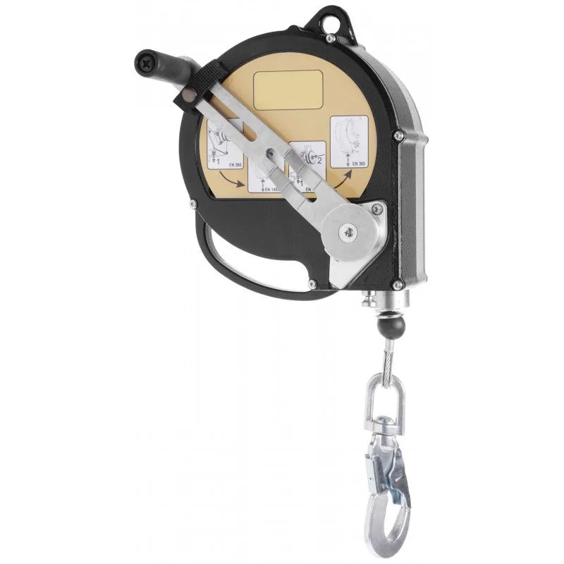 Retráctil de cable de 15 m con manivela safetop