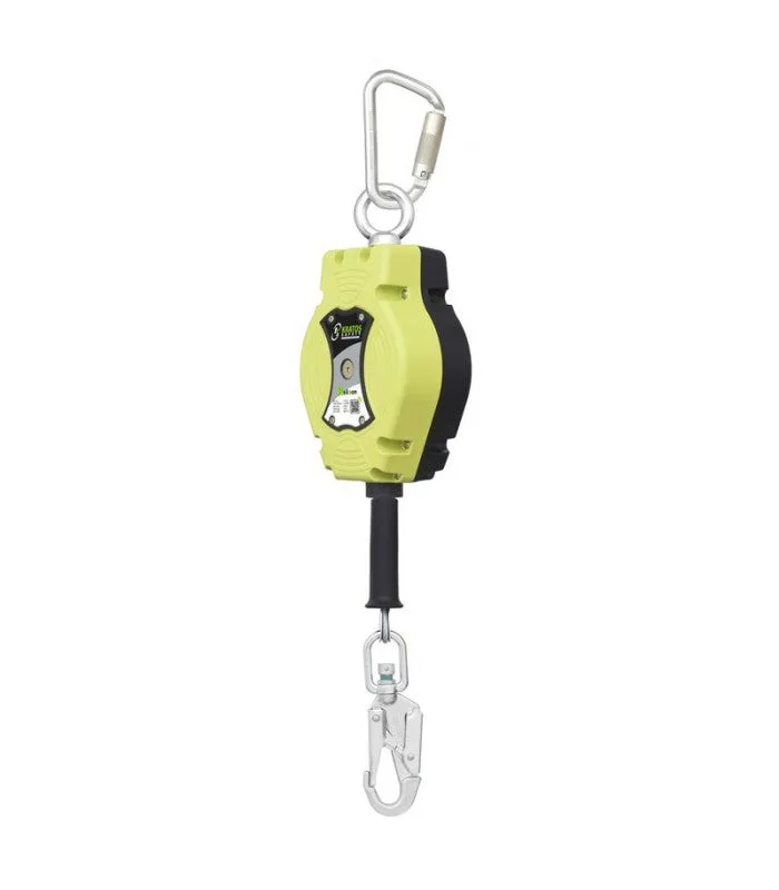 Anticaída retráctil en varias longitudes para uso vertical solamente, resistencia 12 kn helixon kratos safety