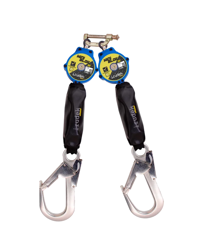 Anticaídas de reposición automática con conector twinconnect irudek twinblok h