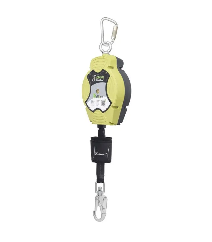 Cinta anticaída retráctil de 12 m, para uso vertical y horizontal resistencia 15 kn helixon-s kratos safety