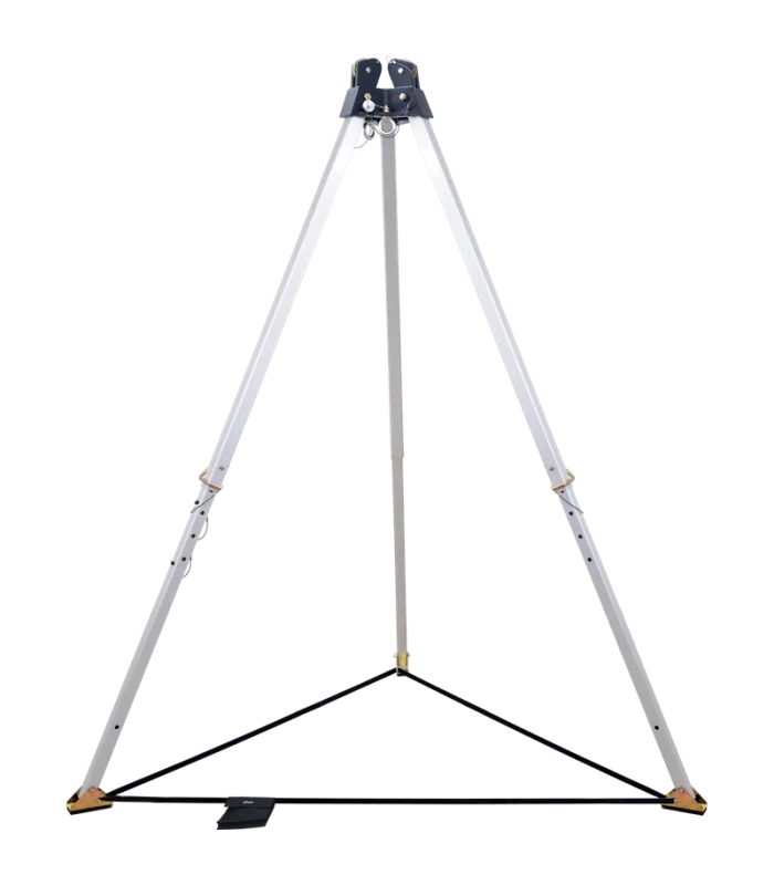 Trípode - altura máxi, con cabeza de doble polea.