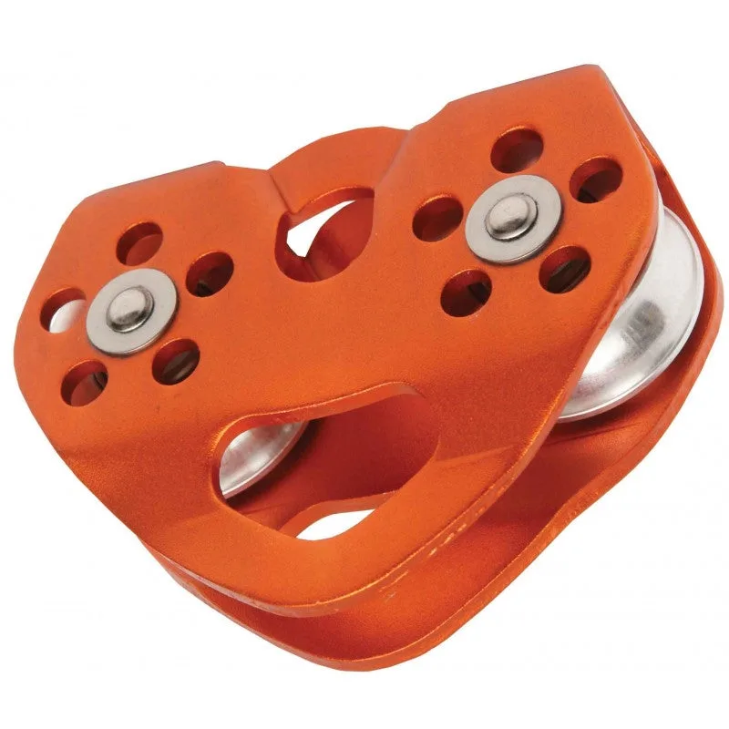 Polea de aluminio safetop de doble tirolina para cuerdas de 13 mm