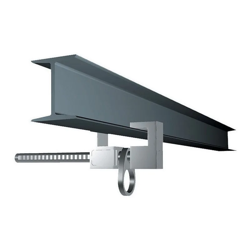Punto de anclaje regulable en aluminio para viga metálica safetop