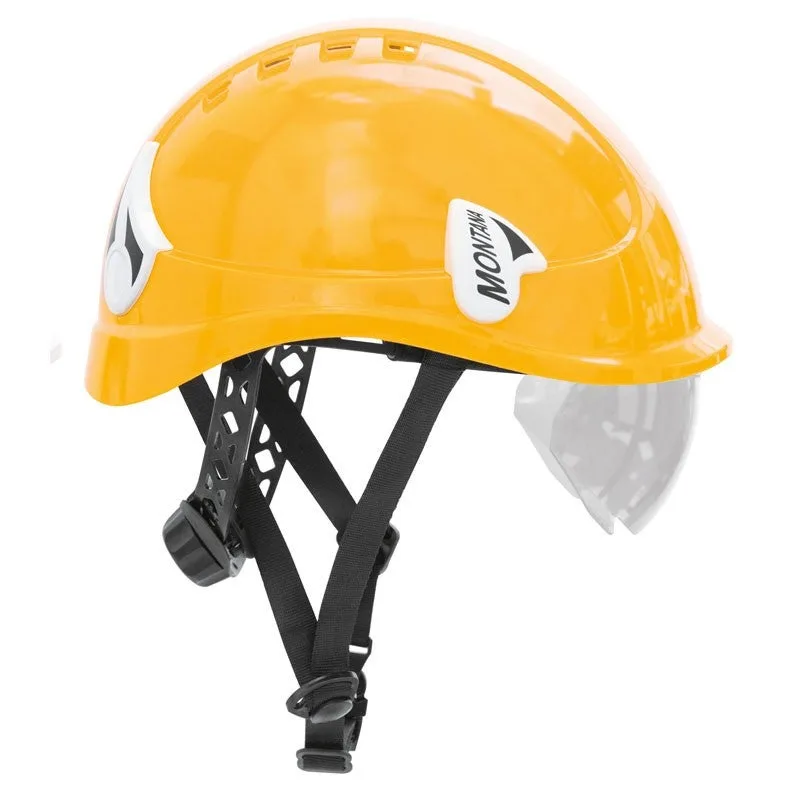 Casco safetop con visor y barboquejo montana