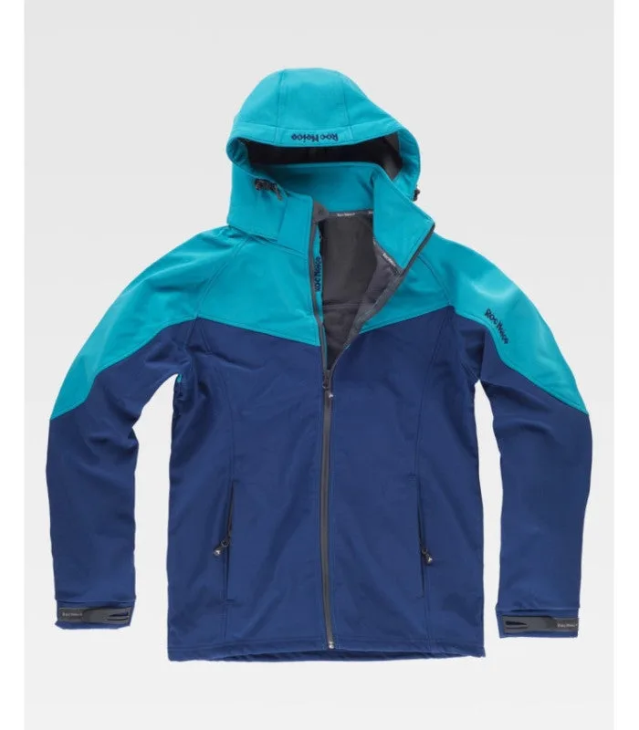 Softshell combinado. capucha desmontable con elástico ajustable rn2010003