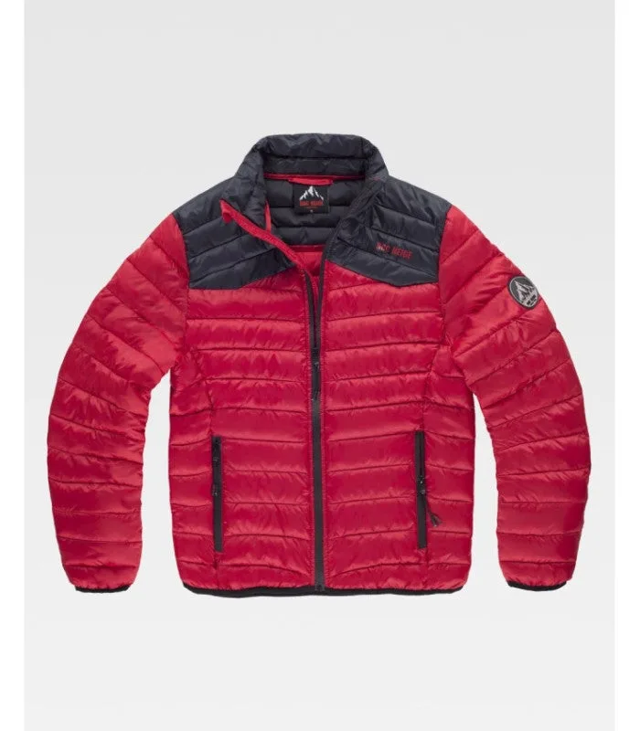 Cazadora räck combinada con el canesú a contraste y tejido exterior reciclado. 12103104