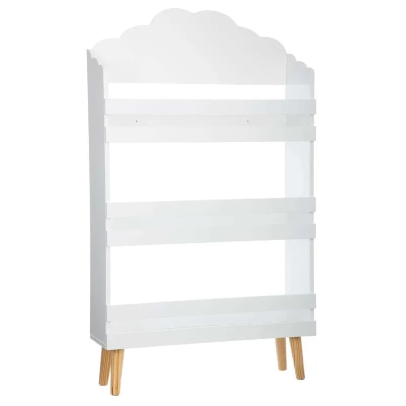 Wellhome biblioteca de madera blanca h.100 cm