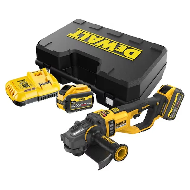 Amoladora brushless dewalt xr flexvolt 54v 3ah li-ion 230 mm - 2 baterías, caja - dcg460x2-qw