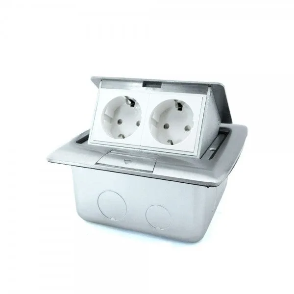 Base retráctil 2 bases schuko