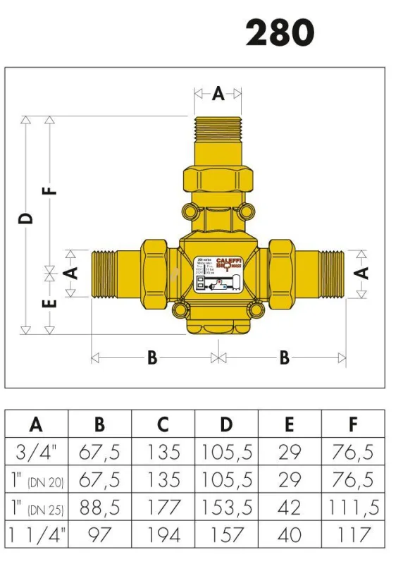 Valvula anticondensacion 1.1/4 28007x caleffi