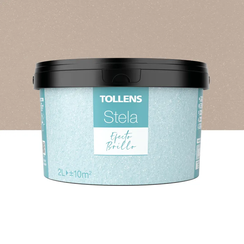 Pintura decorativa con efectos purpurina efecto stela color marrón efecto brillo tollens 2 litros acabado brillante