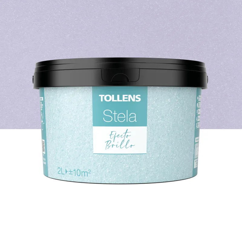 Pintura decorativa con efectos purpurina efecto stela violeta efecto brillo tollens 2 litros acabado brillante