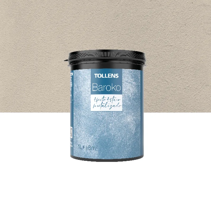 Pintura decorativa con efectos estuco efecto baroko tollens color beige estuco metalizado 1 litro acabado terciopelo