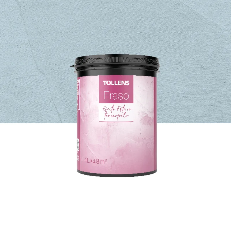 Pintura decorativa con efectos estuco efecto eraso color azul estuco perlado tollens 1 litro acabado terciopelo