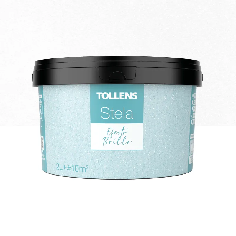Pintura decorativa con efectos purpurina efecto stela tollens color blanco efecto brillo 2 litros acabado brillante