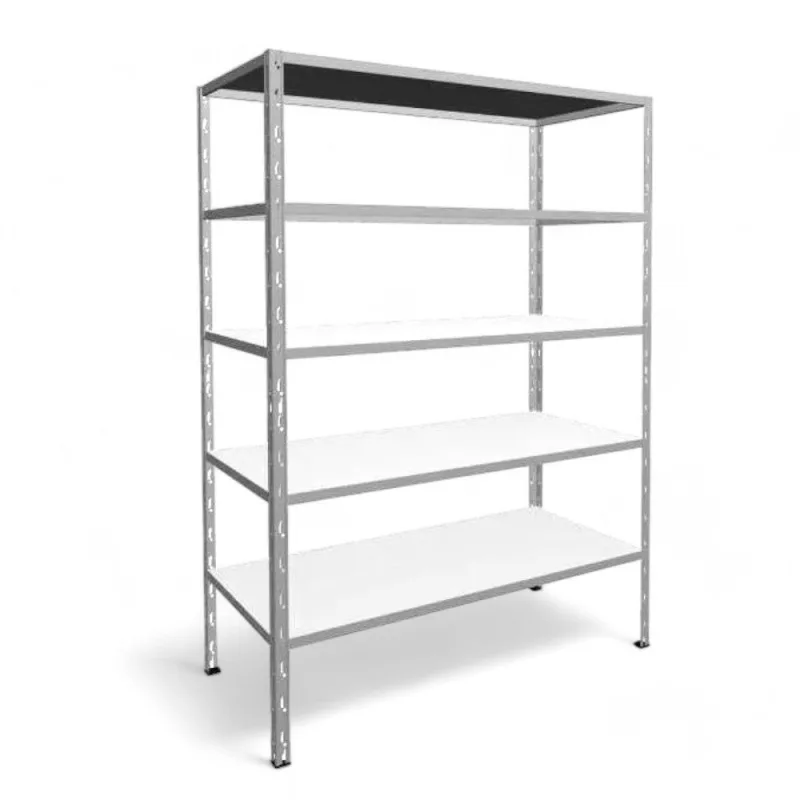 Estantería modular galvanizada encajable 5 estantes 100x40x186 cm montaje sin tornillos capacidad 530 kg fácil montaje anti-corte