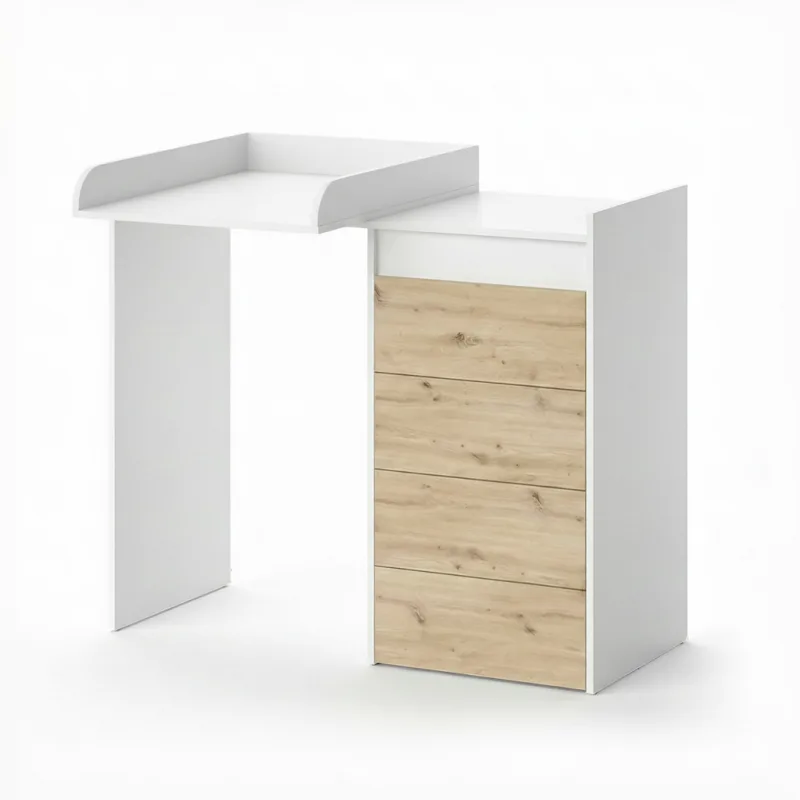 Vicco armario para lavadora alf, blanco, 116 x 98 cm con 4 cajones