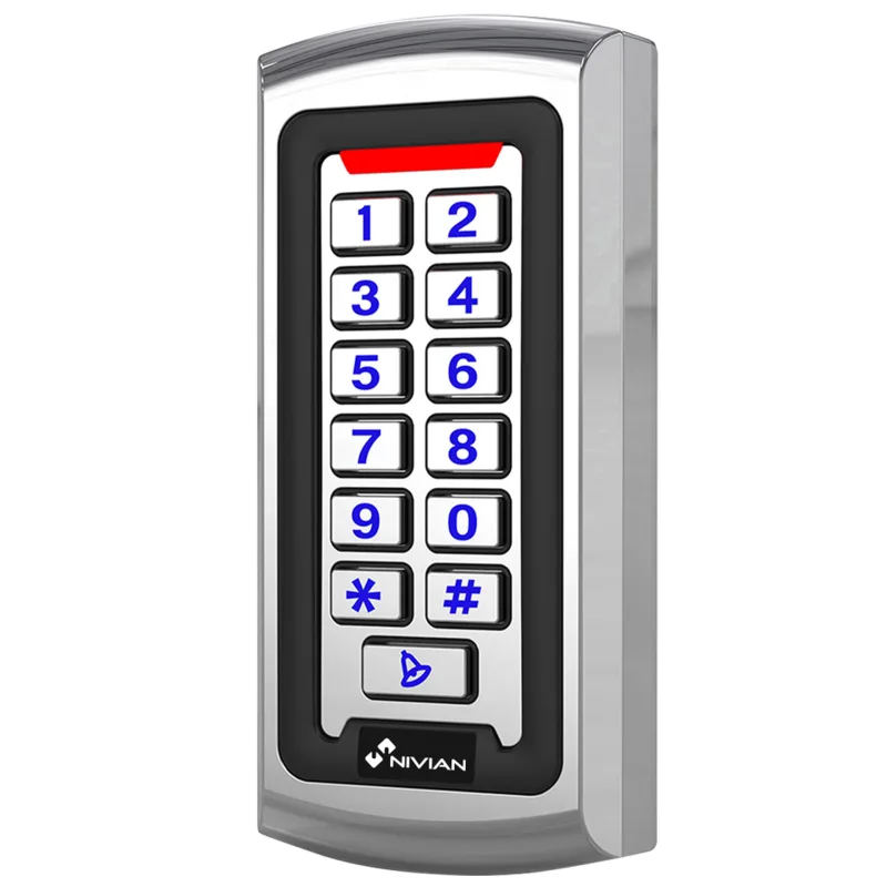 Control de acceso nivian apertura pin, combinación o tarjeta apto para exterior ip68 y antivandálico