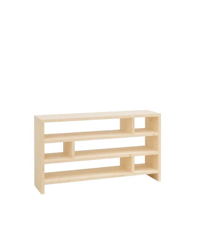 Rose - estanteria de madera maciza tono natural de 80x140cm - decowood