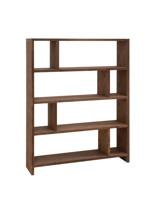 Rose - estanteria de madera maciza tono nogal de 180x140cm - rose - decowood