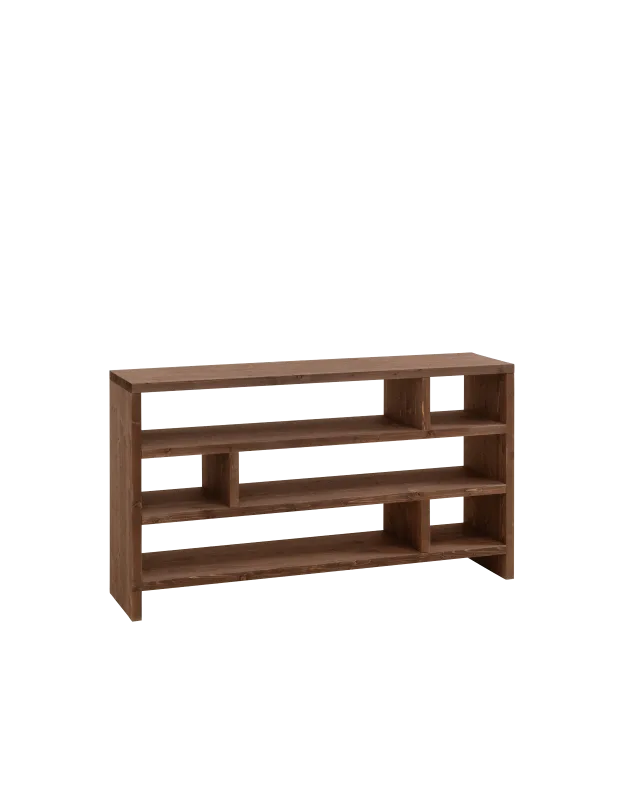 Rose - estanteria de madera maciza tono nogal de 80x140cm - decowood