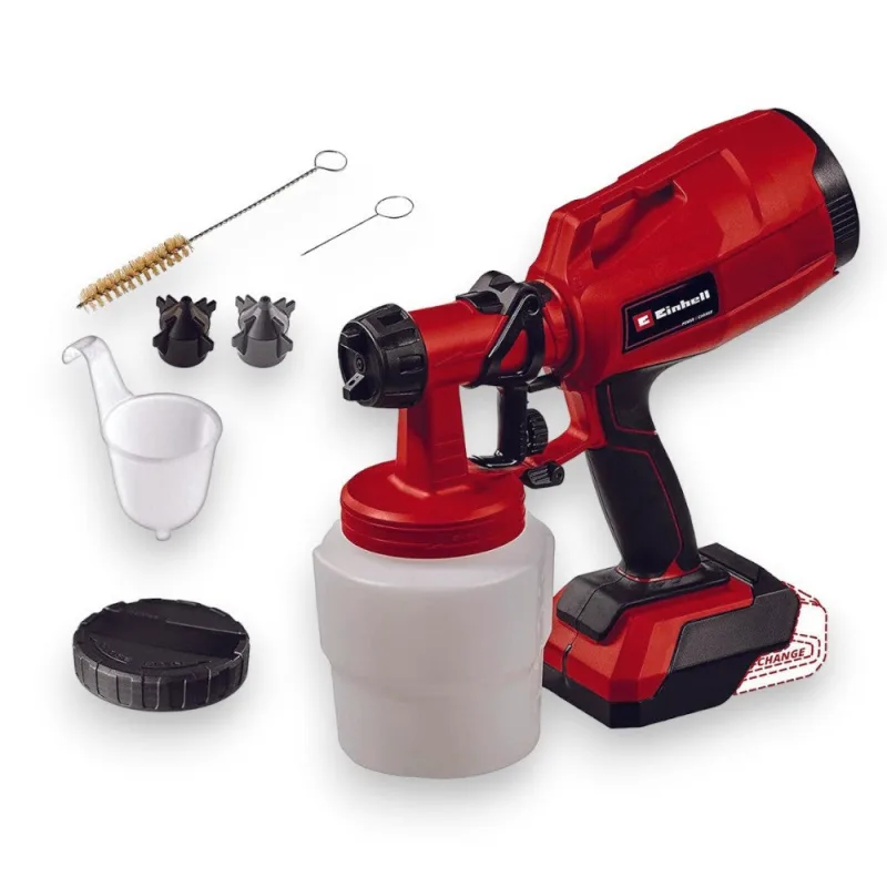 Aerógrafo a pilas de 18 v con depósito de 800 ml para pintar