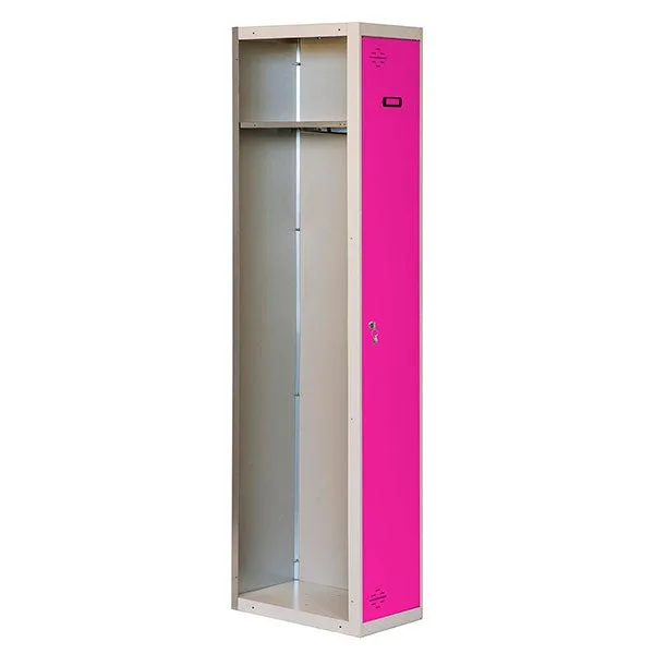 Taquillas metálicas simonlocker (180x30x50cm) gris y rosa