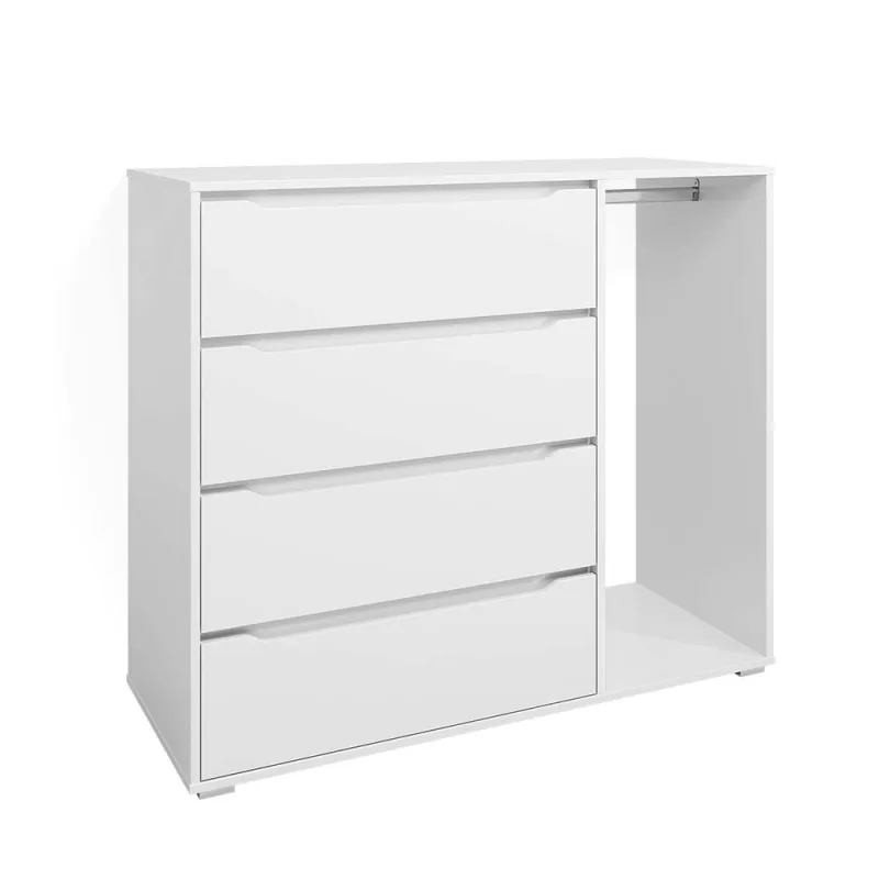 Vicco armario de ropa para niños ruben, blanco, 120 x 101.9 cm con 4 cajones