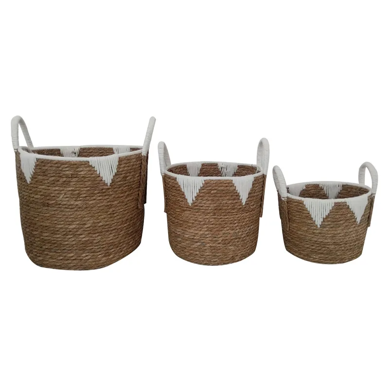 Origen home decor - cestas almacenaje pack 3 unidades decoracion | cestas marrón - 30x35x35 cm