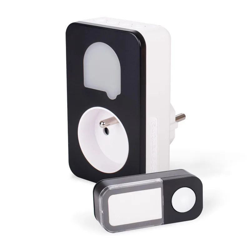 Timbre inalámbrico enchufable sin pilas 150 m sone stylé negro