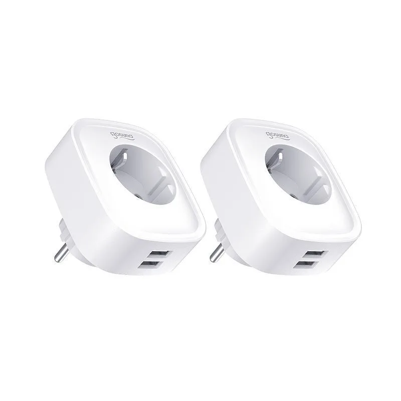 16a wifi connected socket (juego de 2) - con 2 puertos usb 2.1a - silumen