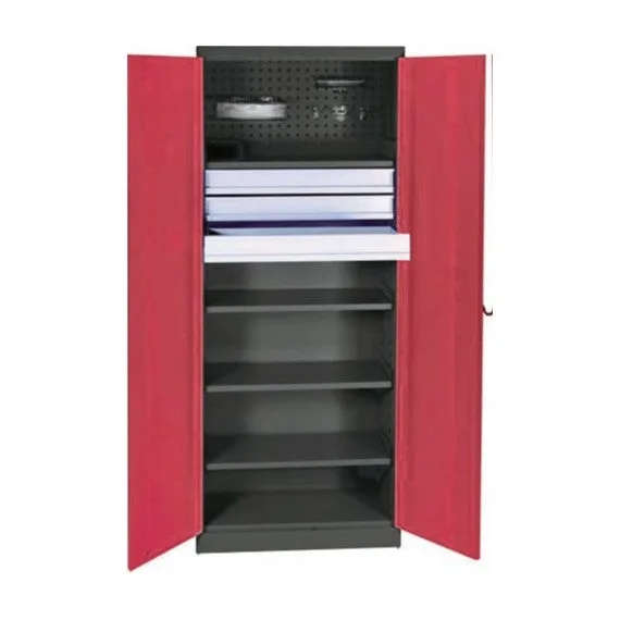 Armario de taller con 3 cajones y estantes dec7838-3 | metalworks