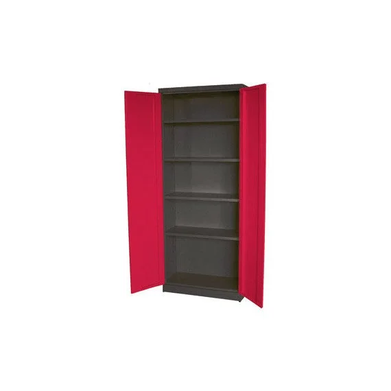 Armario metálico ancho de taller con 4 bandejas dek11038 | metalworks