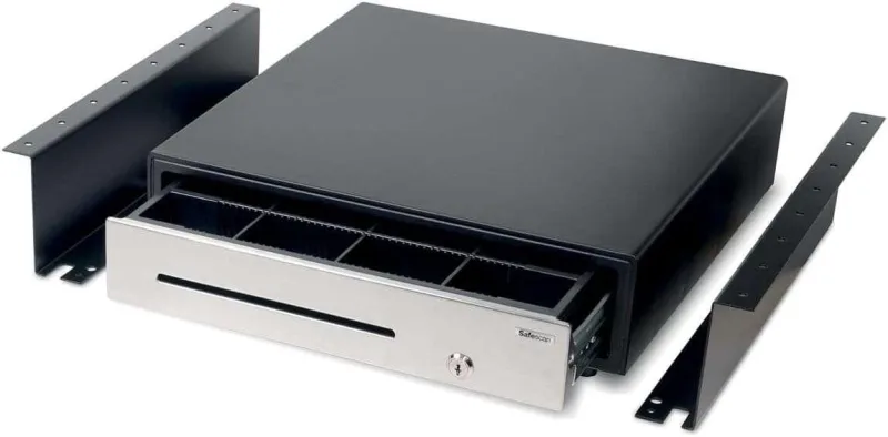 Safescan staffa di montaggio 4141b che installa il cassetto sotto al banco, soluzione sicura per cassetti, adatto per i cassetti safescan sd-4141 e hd