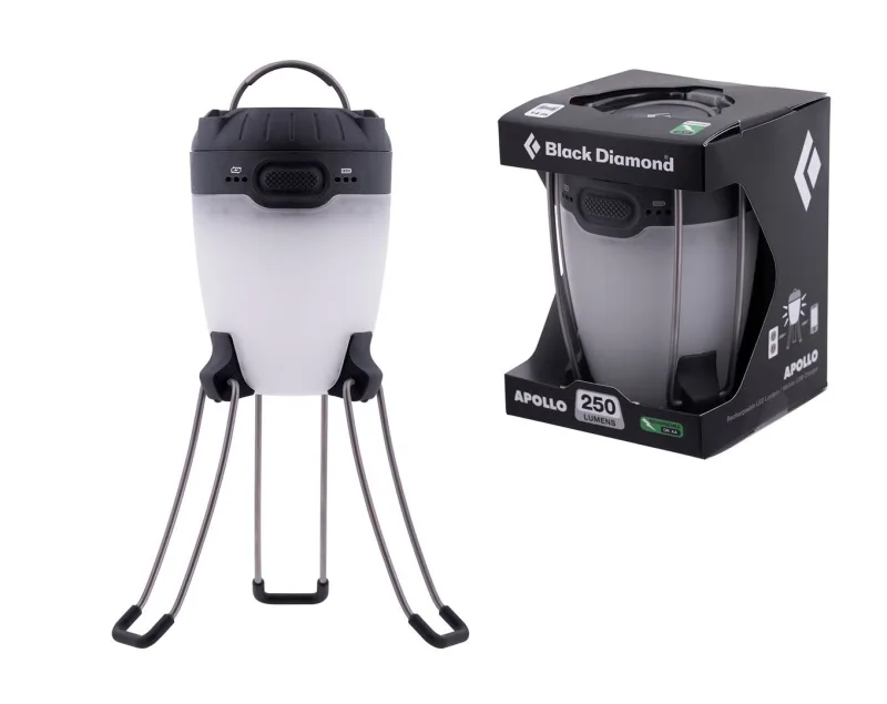 Linterna de camping a batería black diamond apollo con puerto usb