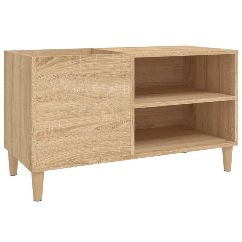 Mueble de almacenaje | mueble discos madera contrachapada roble sonoma 84,5x38x48 cm cfw195261