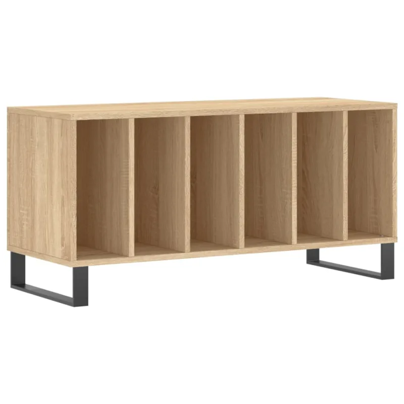 Mueble de almacenaje | mueble discos madera contrachapada roble sonoma 100x38x48 cm cfw116175