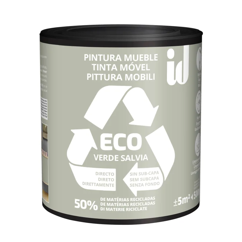 Pintura eco mueble velours id 500ml verde salvia