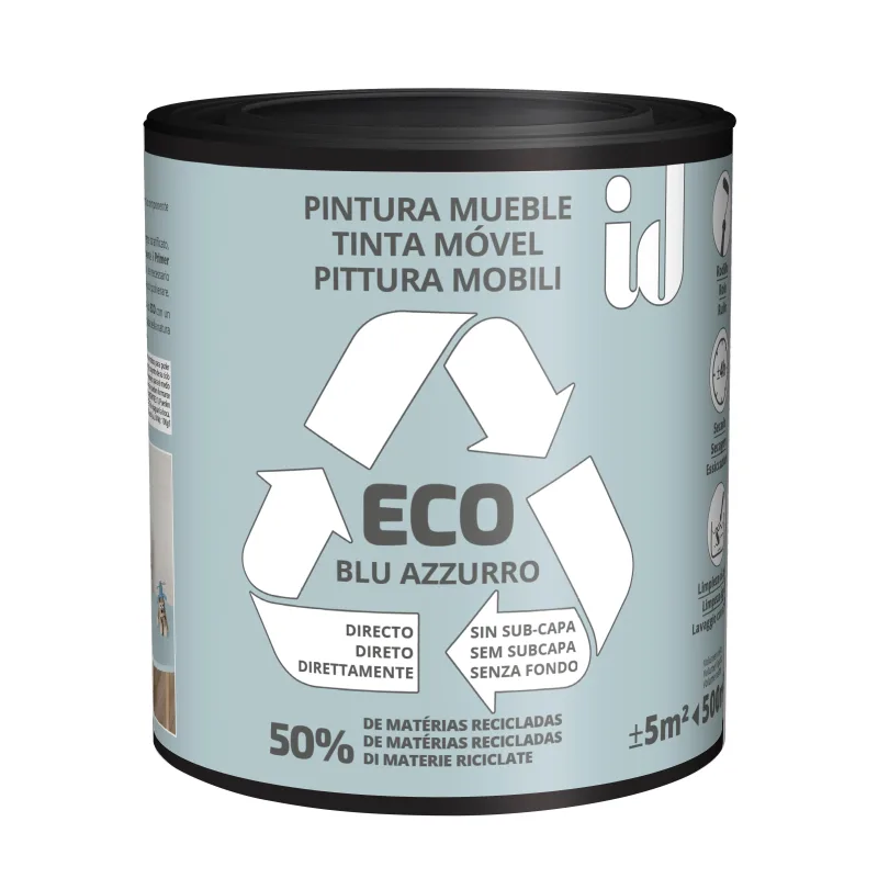 Pintura eco mueble velours id 500ml azul brisa