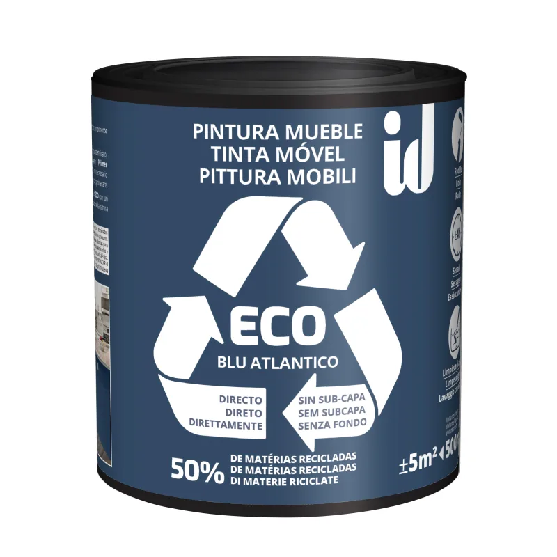 Pintura eco mueble velours id 500ml azul atlantico
