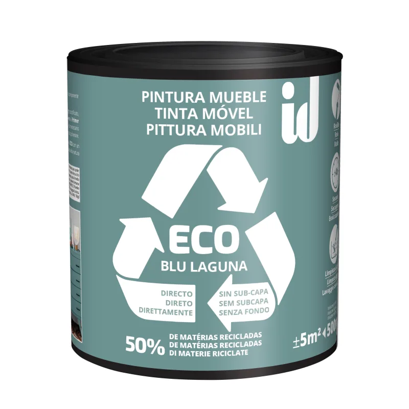 Pintura eco mueble velours id 500ml azul laguna