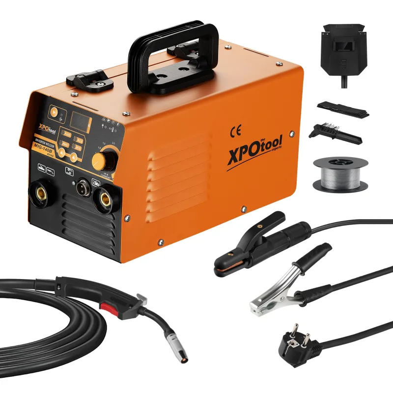 Xpotool soldador digital igbt 30-120 a, soldador inverter mma 220 v, soldador móvil con numerosos accesorios, soldador con pantalla led