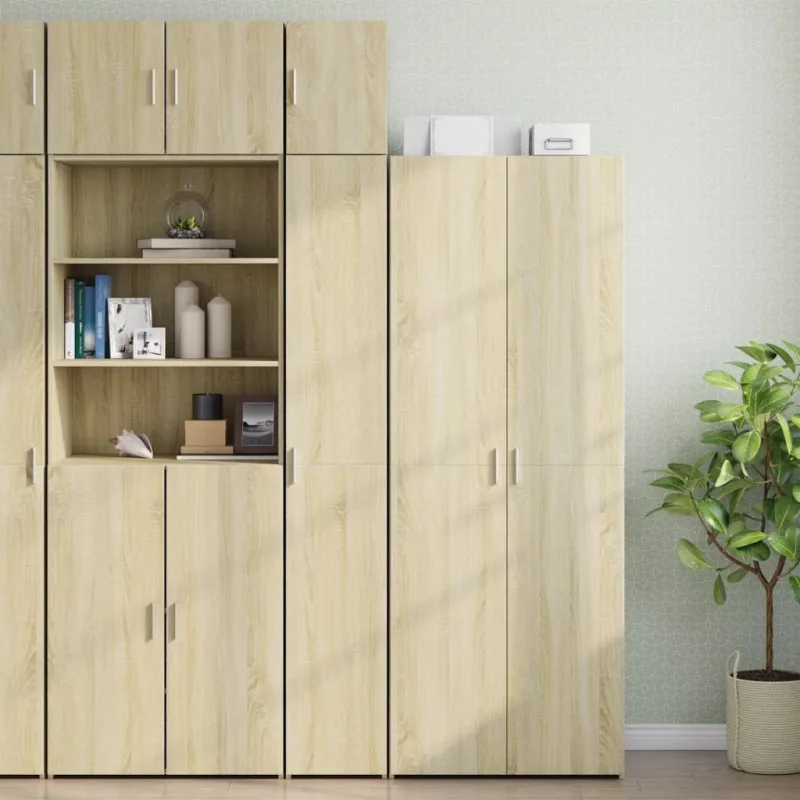Mueble de almacenaje | armario estrecho madera ingeniería roble sonoma 30x42,5x225 cm cfw536334
