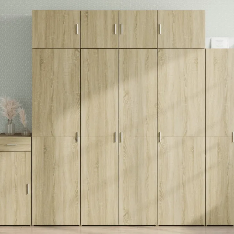 Mueble de almacenaje | armario de madera de ingeniería roble sonoma 80x42,5x225 cm cfw798641