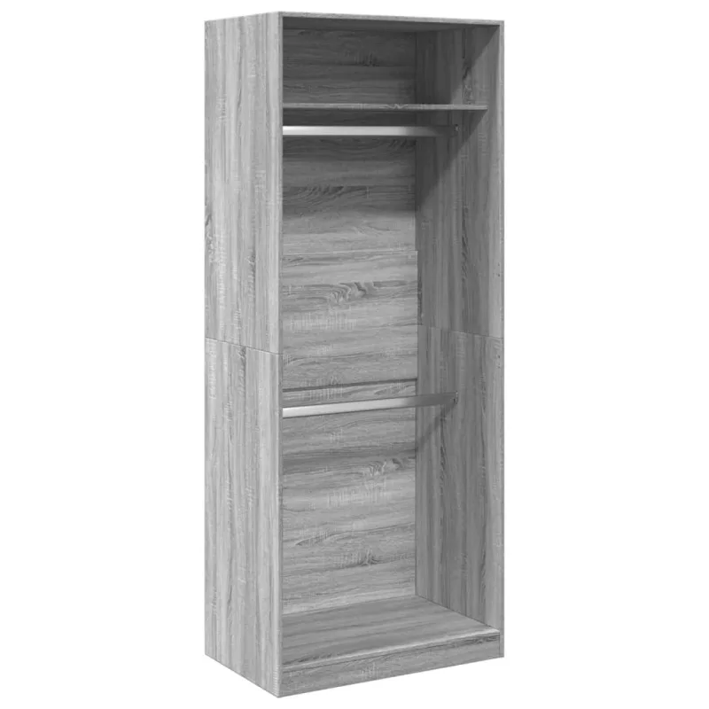 Mueble de almacenaje | armario de madera de ingeniería gris sonoma 80x50x200 cm cfw516533
